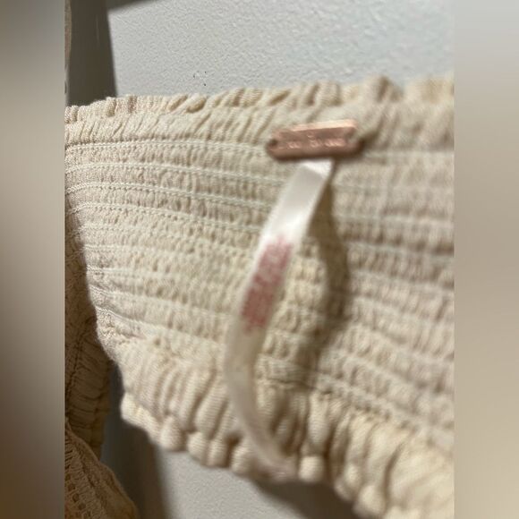 Free People Santa Maria Maxi Women’s Dress beige khaki boho hippie Size Medium - Picture 14 of 16